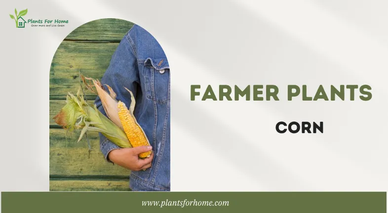 Farmer plants corn in 1/4 of his field-